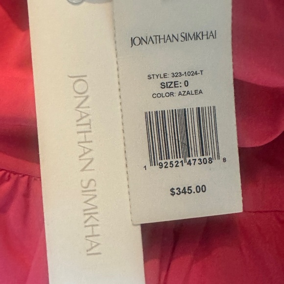 Jonathan Simkhai Kammy Tie-Strap Mini Fit-and-Flare Silhouette Dress NWT Size 0 - Picture 8 of 13